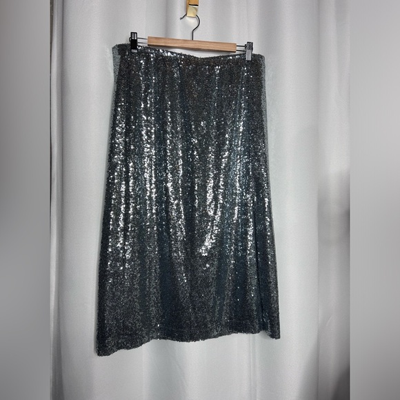 NWT Joe Fresh x Roxy Earle Sequin Black skirt - Picture 5 of 7